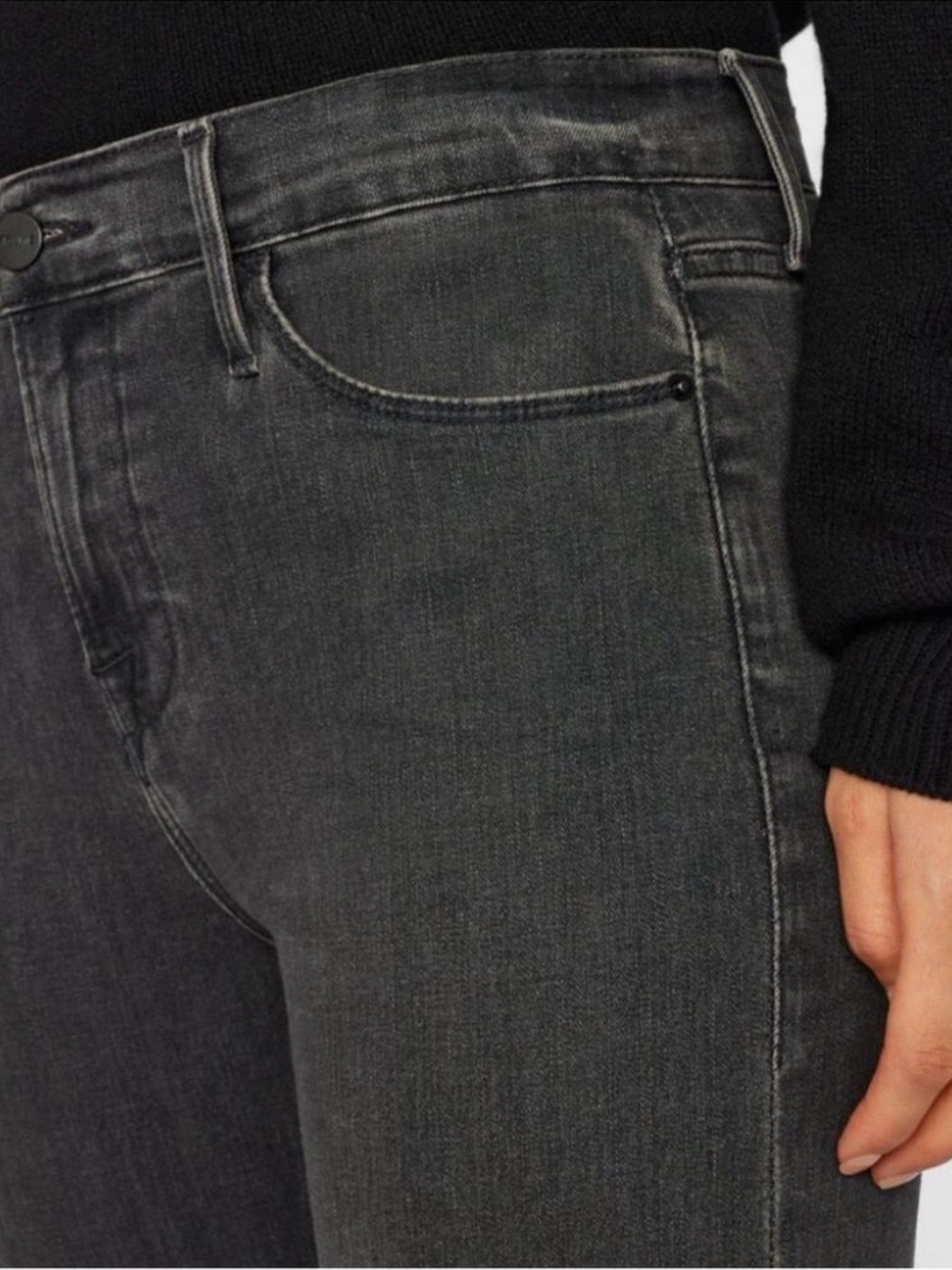 FRAME Denim Le High Straight Tierra Gray Size 29 - Picture 6 of 16